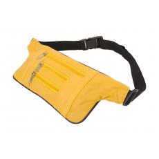 Schmale Bauchtasche - Nappa Leder gelb