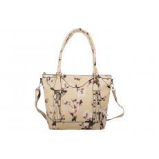 dariya® Freizeit Shopper/Tragetasche - mit Printmuster Flowers - PU