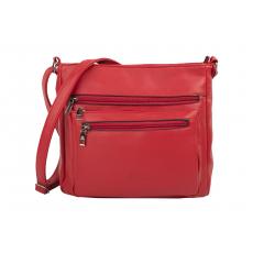 dariya® Umhängetasche mit extra Frontfachtasche rot - PU
