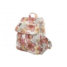 Edler Unisex Freizeit Rucksack mit Flowerprint rot - abwaschbar