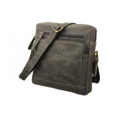 Crossbody Tasche - Rind Hunter Leder geölt anthrazit