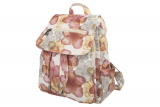 Edler Unisex Freizeit Rucksack mit Flowerprint rot - abwaschbar