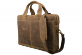 Doppelfach Business/Notebook Bag - Büffel Hunter Leder geölt