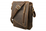 Crossbody Überschlag Tasche - Rind Hunter Leder geölt
