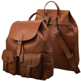 Großer Überschlag Rucksack - Büffel Pull-Up Vintage Leder