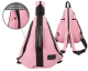 dariya® Dreieckiger sportlicher Canvas City-Rucksack rosa