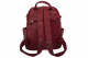 Edler Unisex Freizeit Rucksack mit Metall Reißverschlüssen - dunkelrot