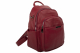 Edler Unisex Freizeit Rucksack mit Metall Reißverschlüssen - dunkelrot
