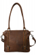 Henkeltasche mit Zierschnalle-  Büffel Pull-Up Vintage Leder