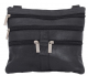 Schultertasche (Neck-Wallet) Lamm Nappa Leder - schwarz