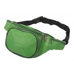 Bauchtasche mit Fronttasche Reißverschluss - Nappa Leder grün