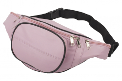 Bauchtasche mit Fronttasche Reißverschluss - Nappa Leder rosa