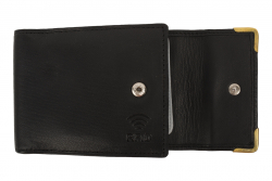 RFID Protection Kreditkartenetui mit Überschlag - 16 Kartenfächer herausnehmbar - Lamm Nappa