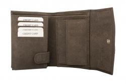 RFID Protection - Hunterleder Hochformat Geldbörse mit Überschlag