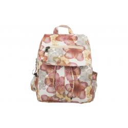 Edler Unisex Freizeit Rucksack mit Flowerprint rot - abwaschbar