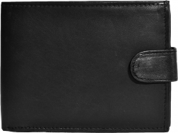 Geldbörse Nappa-Leder Scheintasche mit Außenriegel schwarz