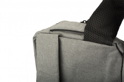 Sportlicher Rucksack mit Laptopfach und Powerbank Anschlussöffnung - grau / 300D Oxford fabric