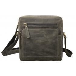 Crossbody Tasche - Rind Hunter Leder geölt anthrazit