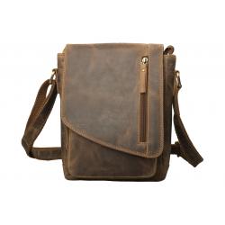 Crossbody Überschlag Tasche - Rind Hunter Leder geölt