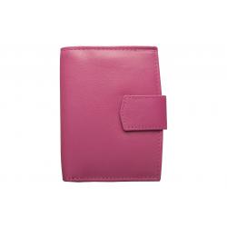 Geldbörse mit Außenriegel Nappa-Leder Kombibörse pink