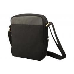 Crossbody Tasche – Canvas mit Büffel Hunter Leder - schwarz/anthrazit