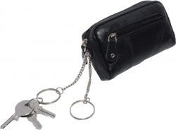 Schlüsseltasche mit 2 Ringen - Nappa Leder