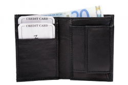 Mini Geldbörse mit 4 Kartenfächern Echt-Leder - Nappa Leder
