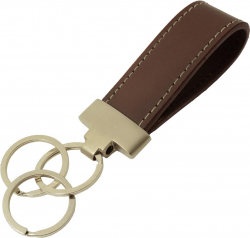 Schlüsselanhänger Echt-Leder mit Geschenkbox braun