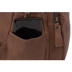 Edler Unisex Freizeit Rucksack - braun - mattes PU